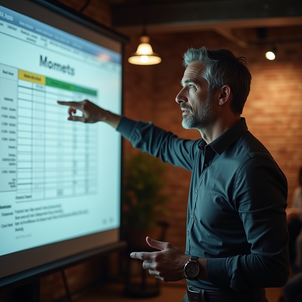 Instructor explaining DataCrédito report structure on screen during online class