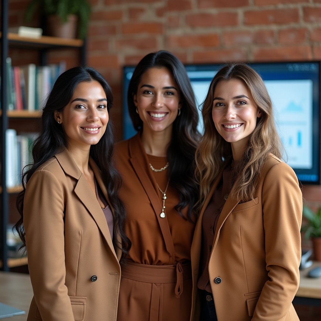 Grupo Vanguardia education team in their Cali office preparing webinar content